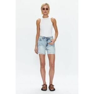 Pistola DEVIN High Rise Mom Cut Off Denim Shorts St Tropez Blue 29 US 8 softgirl